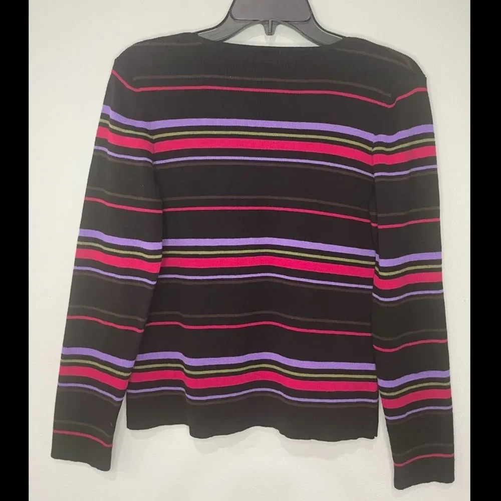 NWT INC International Concepts Women Striped Pullover Sweater Size MP